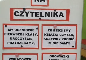 pasowanie na czytelnika - gazetka