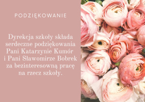 Podziękowania.