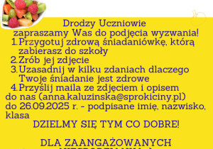 Zdrowe śniadanie - plakat