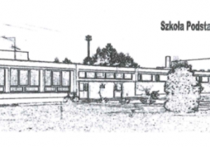 Rycina budynku szkolnego – widok współczesny.