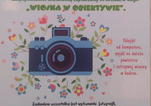 Plakat promujący akcję "Wiosna w obiektywie".