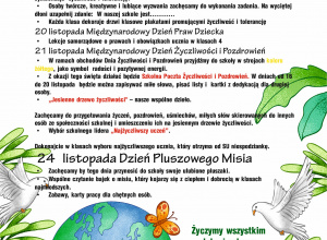 Dzień Tolerancji, Życzliwości i Pozdrowień, Praw Dziecka oraz Pluszowego Misia