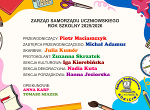 Zarząd Samorządu Uczniowskiego w roku szkolnym 2025/2026
