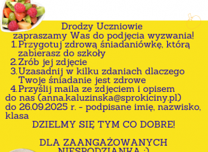 Zdrowe śniadanie - ważne zadanie