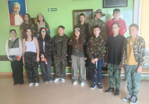 Uczniowie klas siódmych.