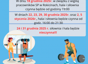 Hala i siłownia w okresie świątecznym