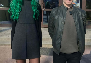 Uczniowie przed konkursem.